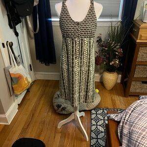 Athleta Black and White Patterned Mini Dress